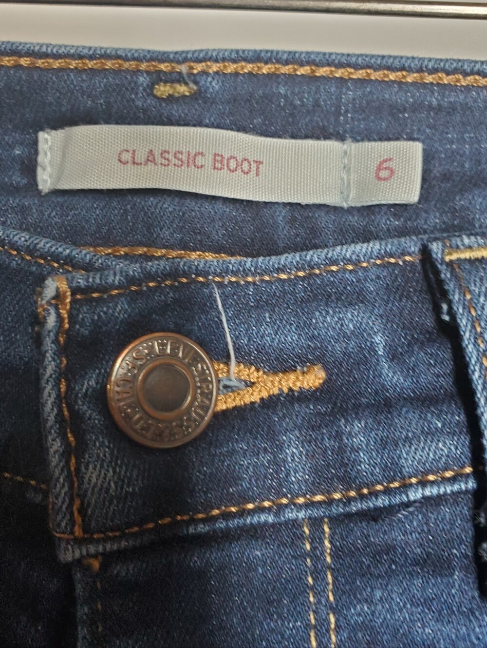 Levi's Dark Blue Straight-Leg Women's Jeans - Picture 6 of 7